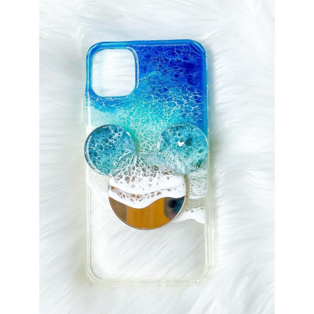Disney Inspired Resin Phone Grip Magic Kingdom Handmade Ocean Phone Grip